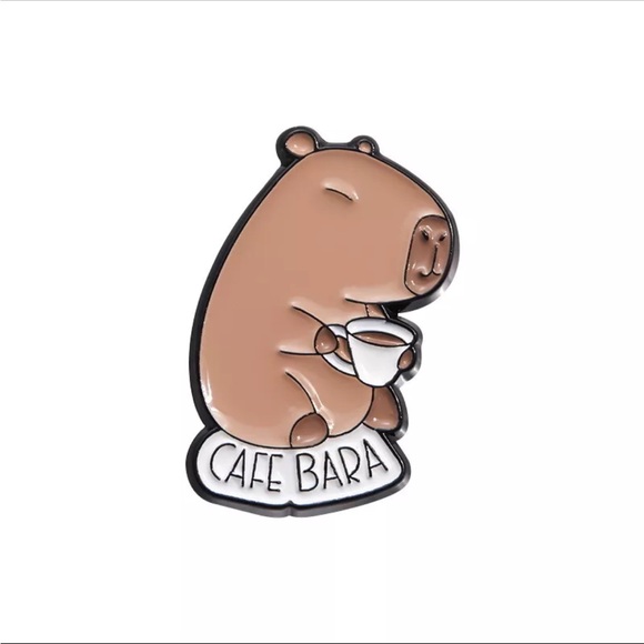 Capybara Enamel Pin 1pc - Picture 2 of 4